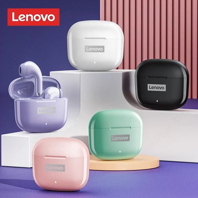 Fone De Ouvido Bluetooth - LENOVO LP40 Pro, Prova D'água, Com Microfone, sem Fio