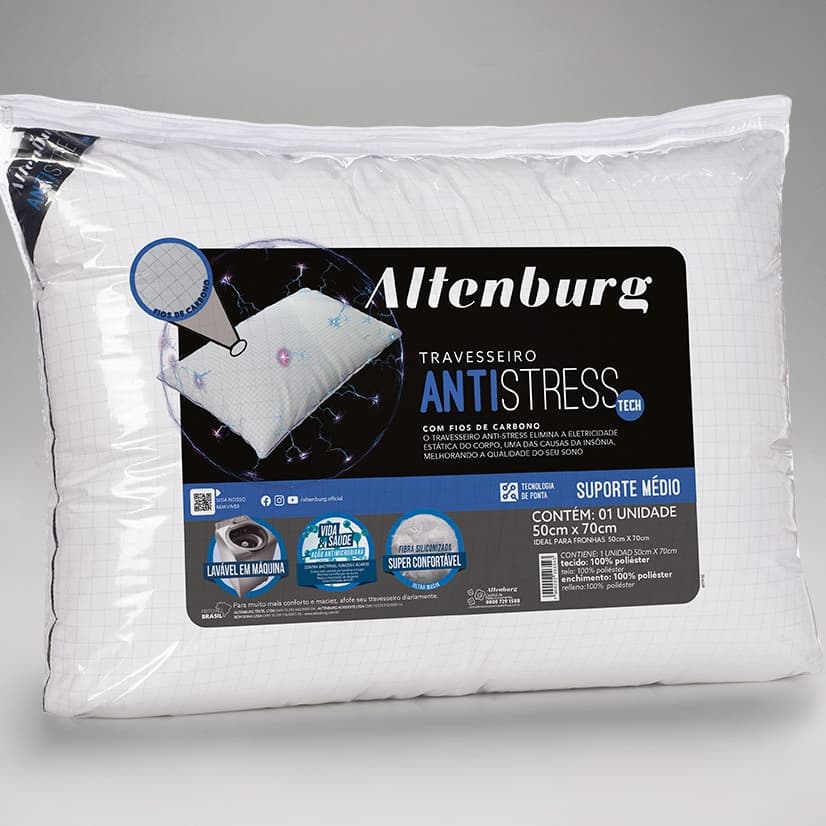 1 Travesseiro Antistress Altenburg - 50cm x 70cm