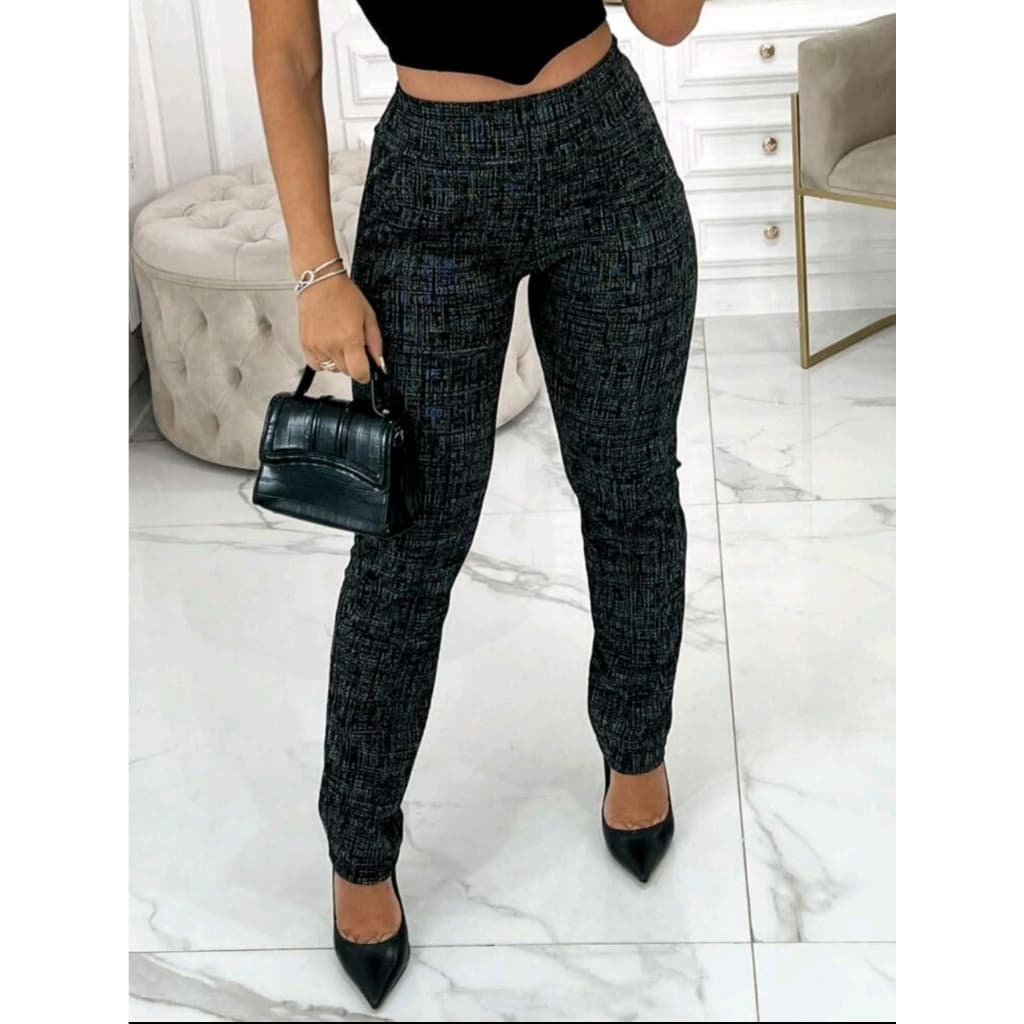Calça feminino cintura alta reta social