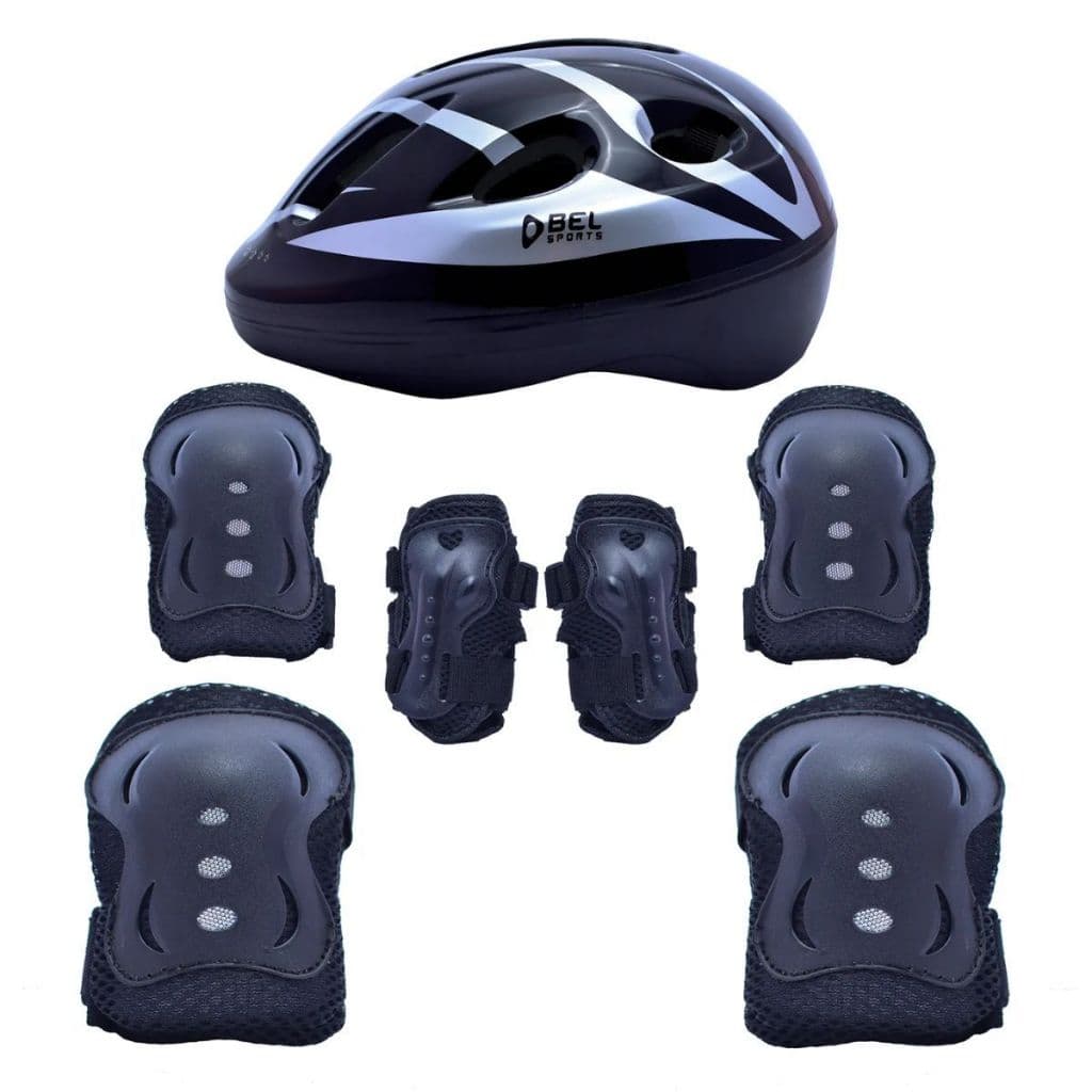 Kit Proteção Para Crianças Tamanho M Capacete e Joelheiras Belfix