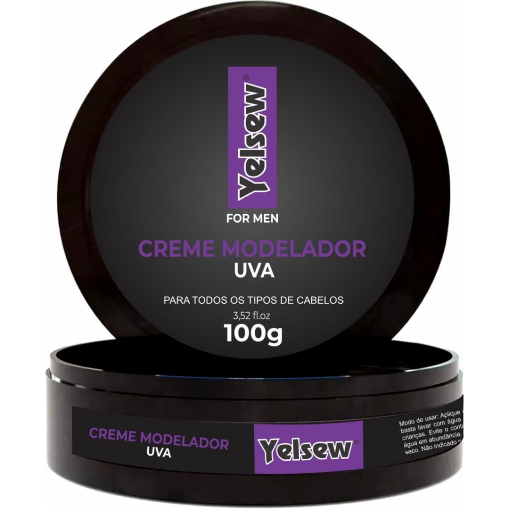 Kit 10 Uni Creme Modelador Uva 100g Yelsew Profissional .Gel de cabelo masculino Lançamento original