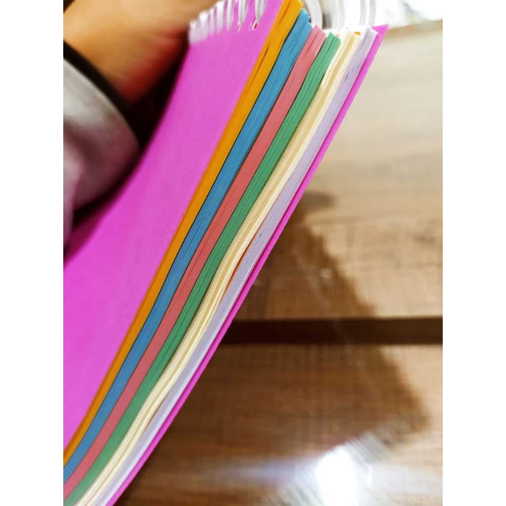 Caderno A4 S/Pauta 200 fls miolo colorido c/ marfim e branco PVC - Wire-o