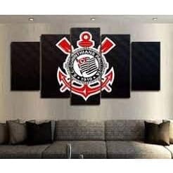 Quadro Mosaico 5 Peças Águia Hd corinthians