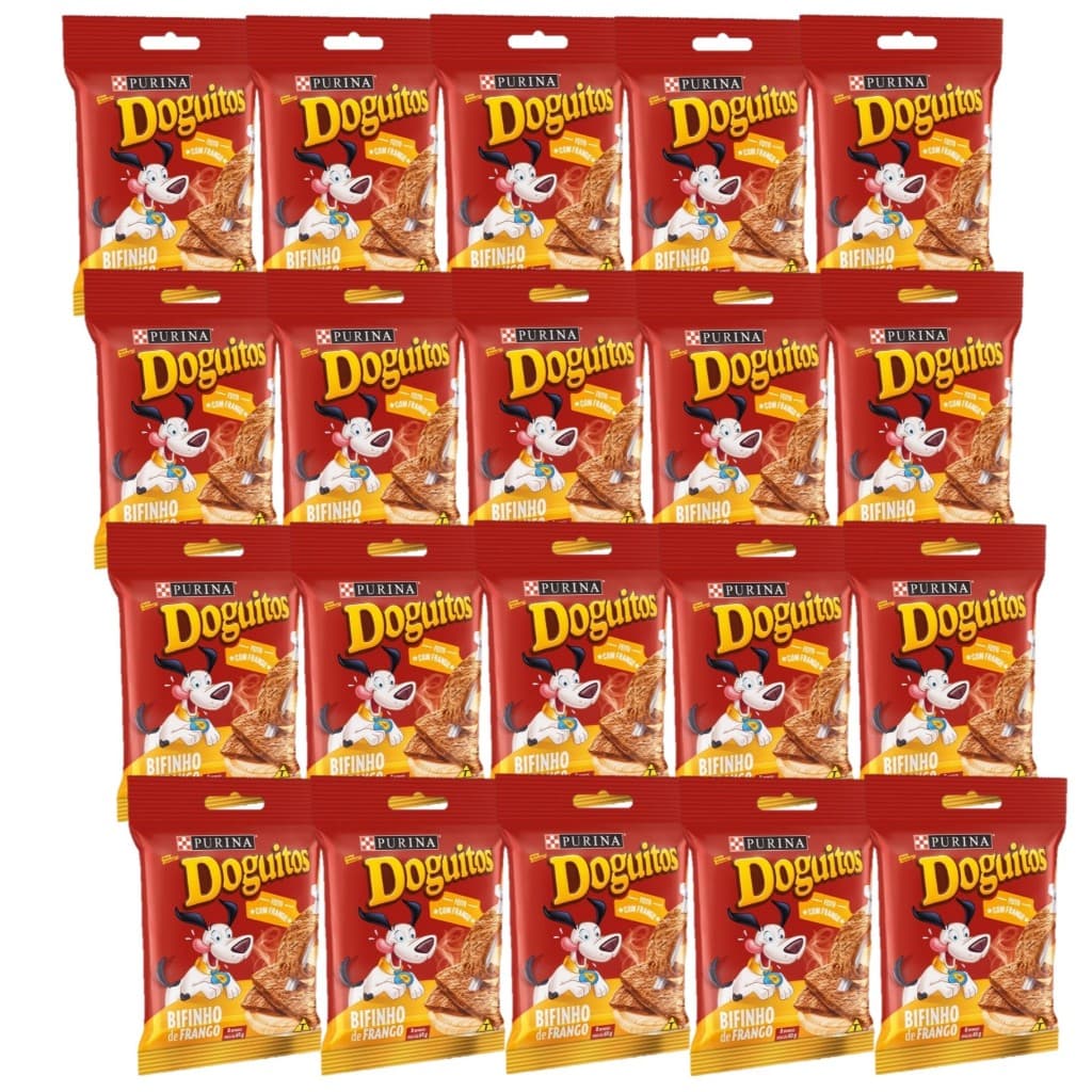 Doguitos Petisco Para Cães Rodízio Frango 65G (20 unidades)