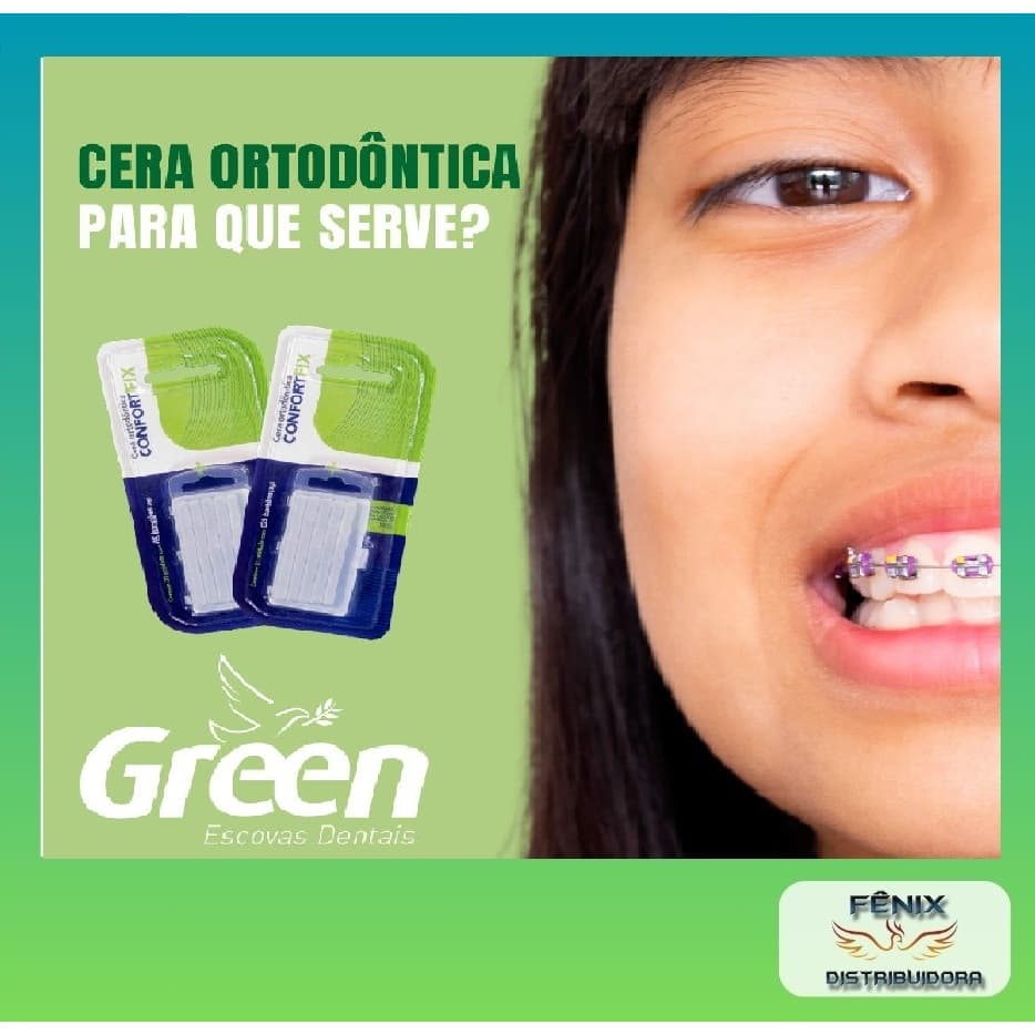 CERA ORTODÔNTICA C/ 5 UNI - ORIGINAL GREEN LINHA PROFISSIONAL ORTODÔNTICA