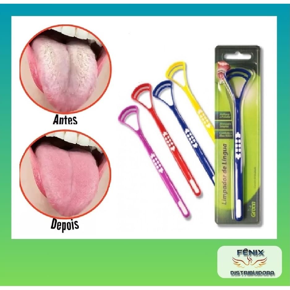 HIGIENIZADOR/LIMPADOR DE LINGUA/RASPADOR/ORIGINAL  GREEN - LINHA PROFISSIONAL ORTODÔNTICA,