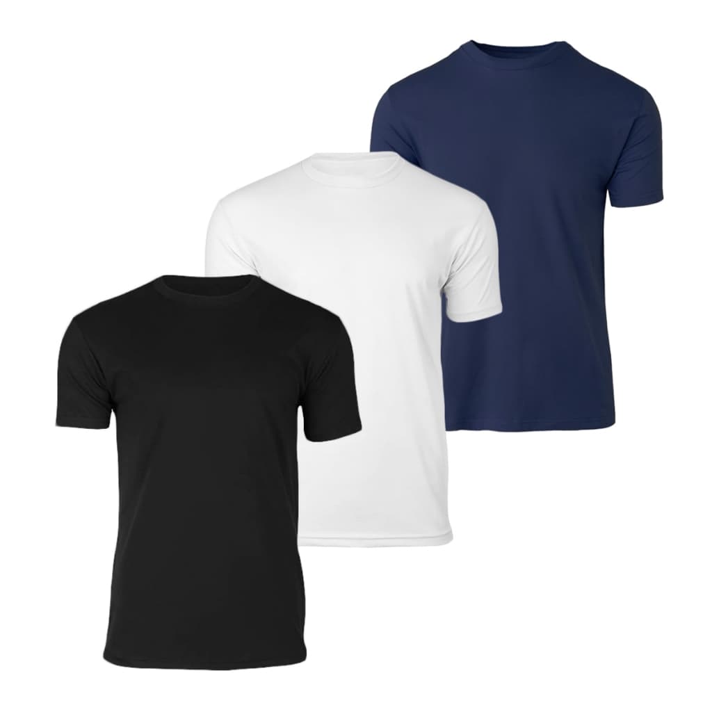 Kit 3 Camisetas Masculinas Básicas 100% Algodão