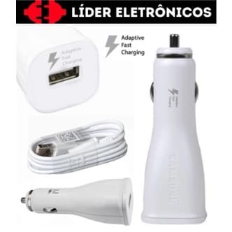 Carregador completo V8 cabo + fonte veicular