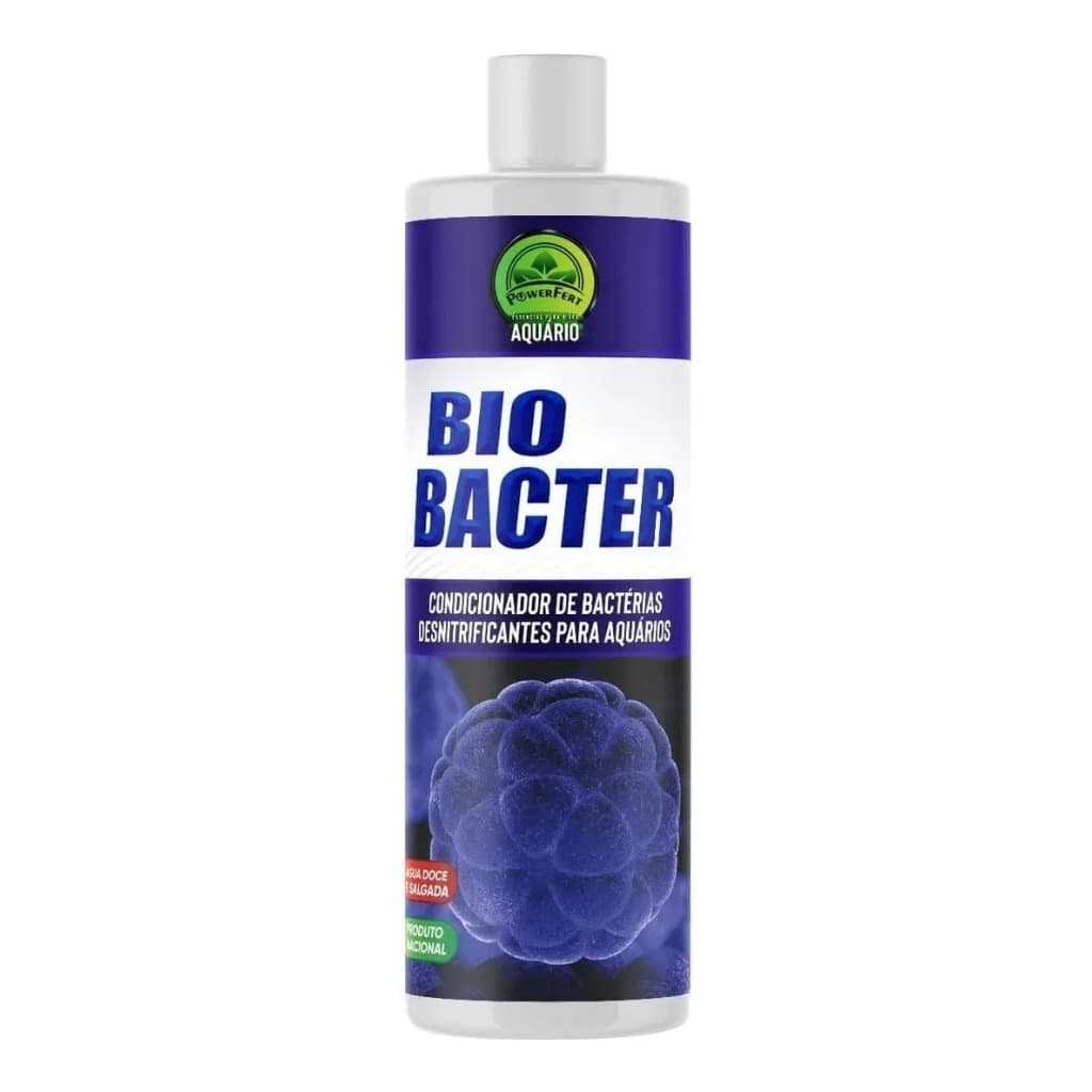 Bio Bacter 100ml Condicionador Bactérias Desnitrificantes Para Aquários Agua Doce Marinho Power Fert
