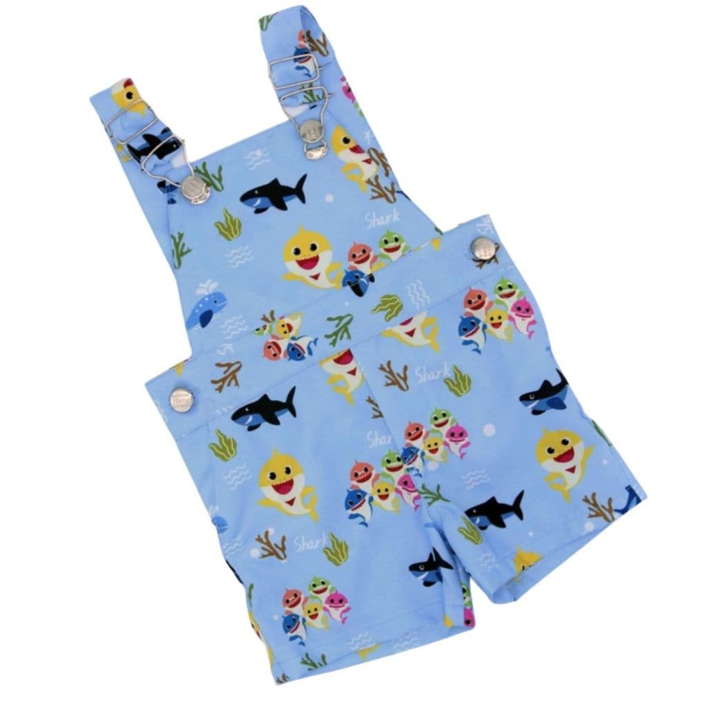 Jardineira Bebe Infantil Masculina Personalizada Baby Shark