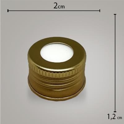 KIT 100 UNIDADES DE TAMPAS DIFUSORAS DE ALUMÍNIO NA COR DOURADA R18
