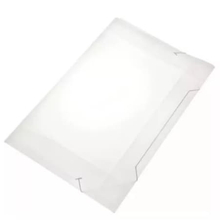 Pasta A4 Fina Com Aba Elástico Transparente -TAMANHO A4-ESCRITÓRIO- ORGANIZAÇÃO.