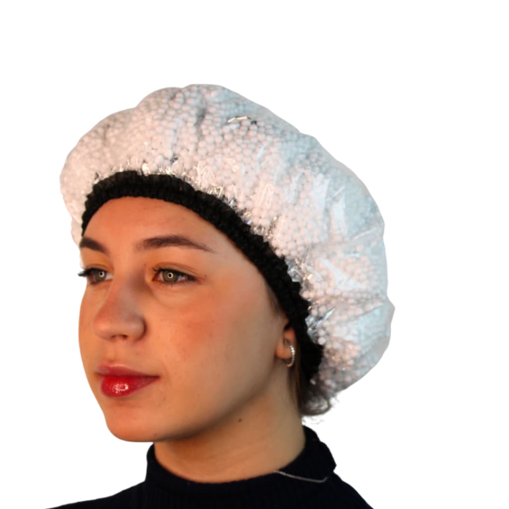 Touca térmica metalizada com isopor cabelo- sos beleza brasileira para tratamentos capilares hidratação nutrição reconstrução utensílios salão beleza cabelereiro