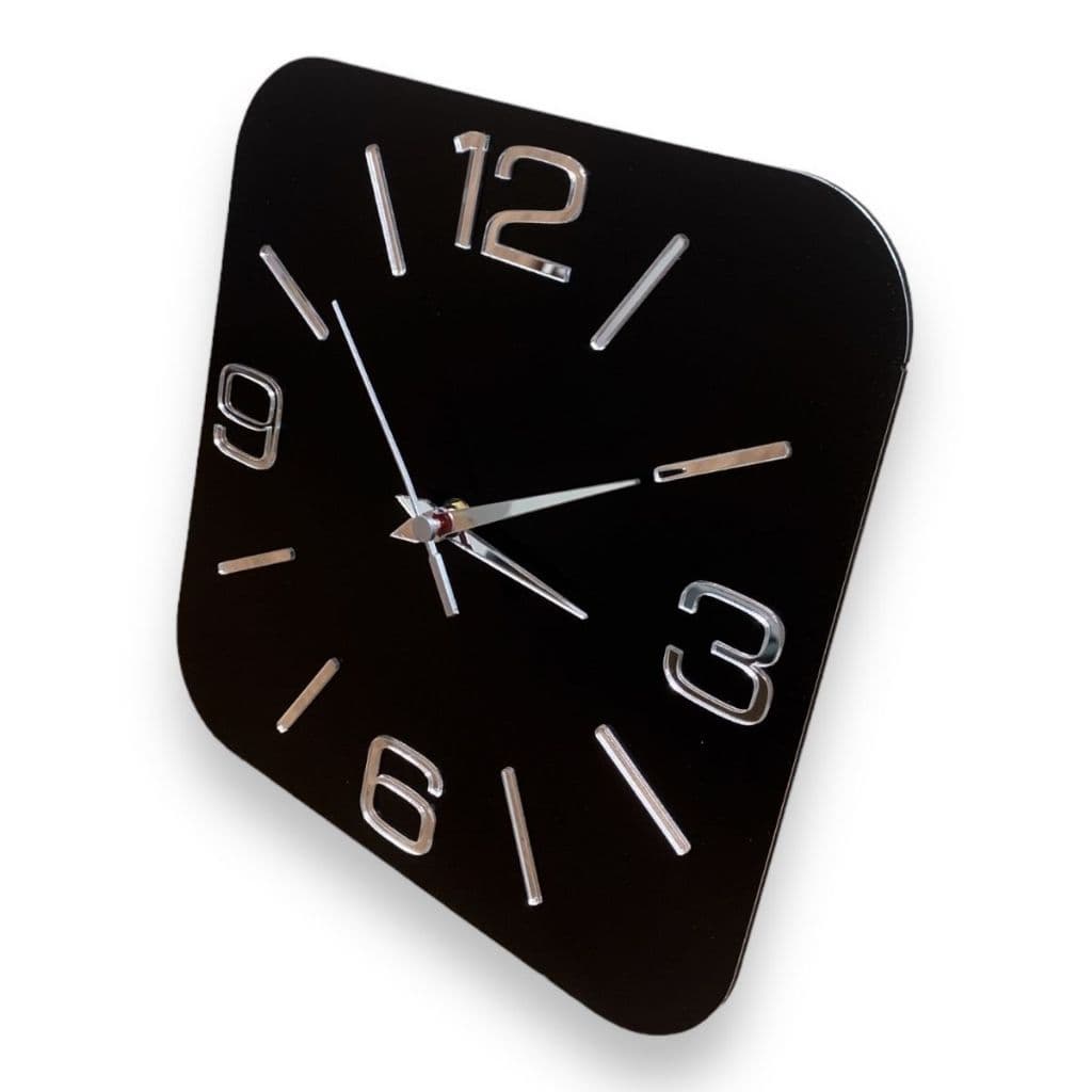 RELÓGIO PRETO QUADRADO DECORATIVO DE MESA E OU DE PAREDE, (disponível em 3 tamanhos).