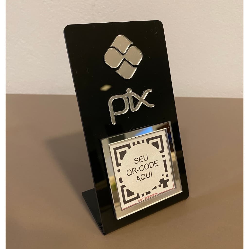 Placa pix pagamento Qr code para comercio em geral