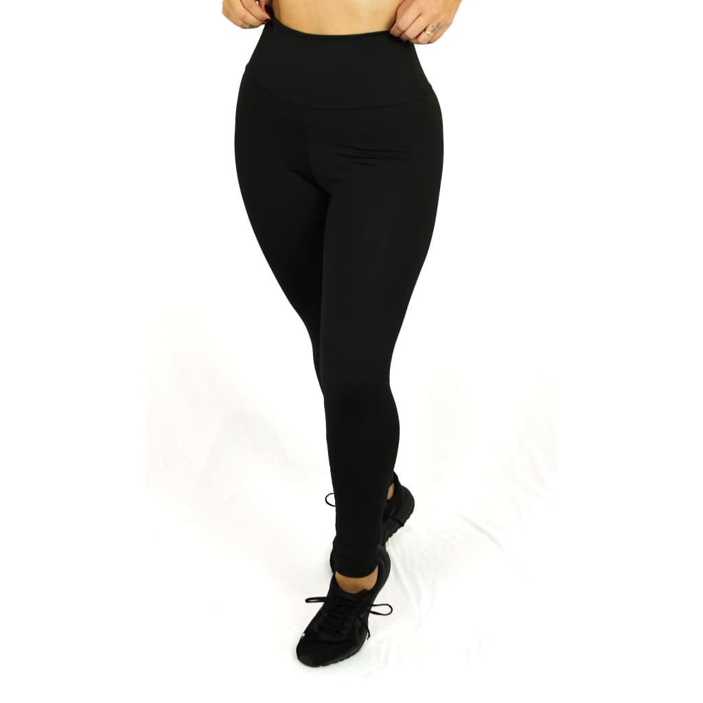 Kit 7 Calças Legging Lisa Academia Fitness Básica Confortavel