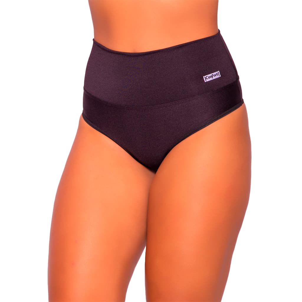 Kit 4 Calcinha Cinta Alta Compressão Segura Barriga Modeladora em Suplex Reforçada Moda Intima