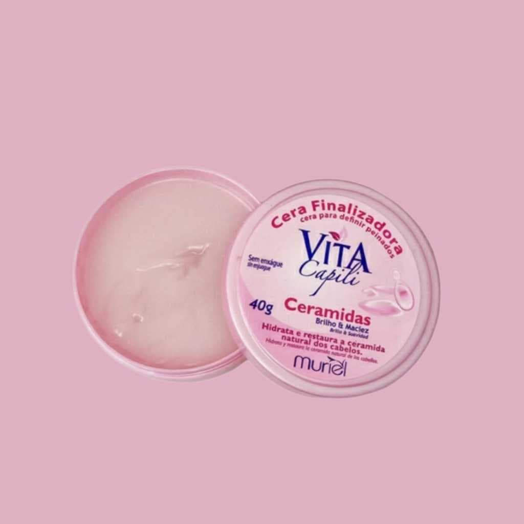 Cera Capilar condicionante Finalizadora   Vita Capili Muriel 40g - Escolha a sua