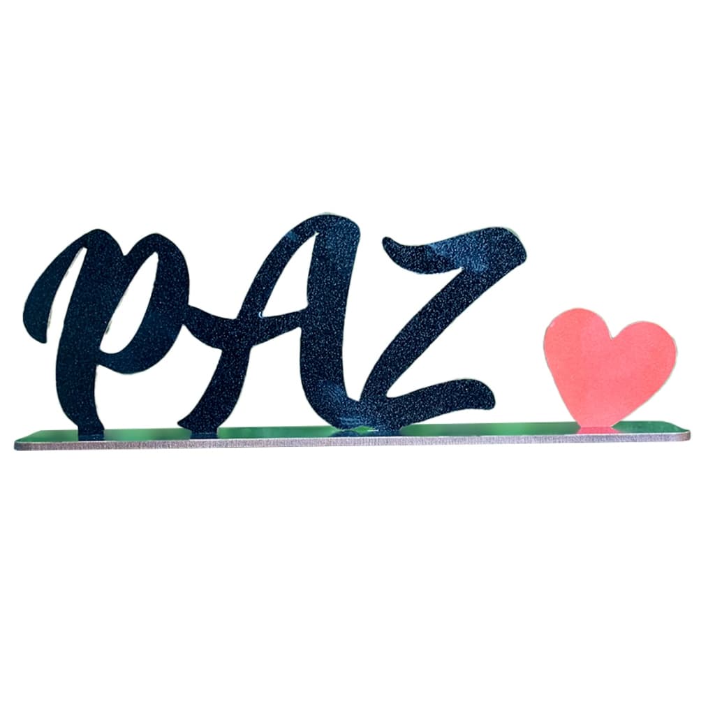 Palavras De Mesa Paz Com Base Em Mdf Preto Ou Branco Brilhante Decoração De Mesa