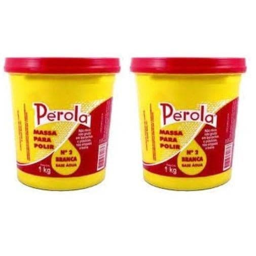 Kit com 2 Unidades de Massa de Polir a Base de Água 1 KG PÉROLA