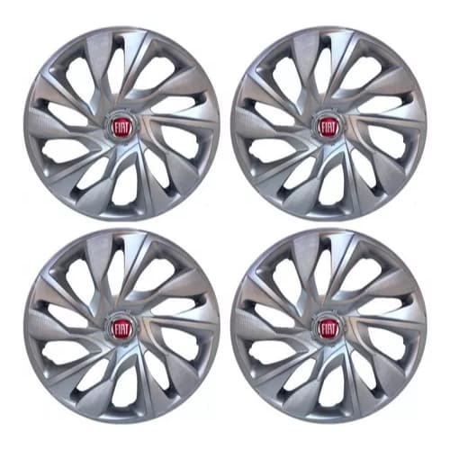 1 peça de calota ds4 para carros fiat prata aro 13