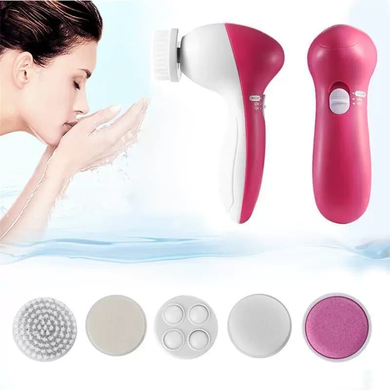 Escova Elétrica 5 em 1 Limpeza Facial Massageadora Esfoliação-E2
