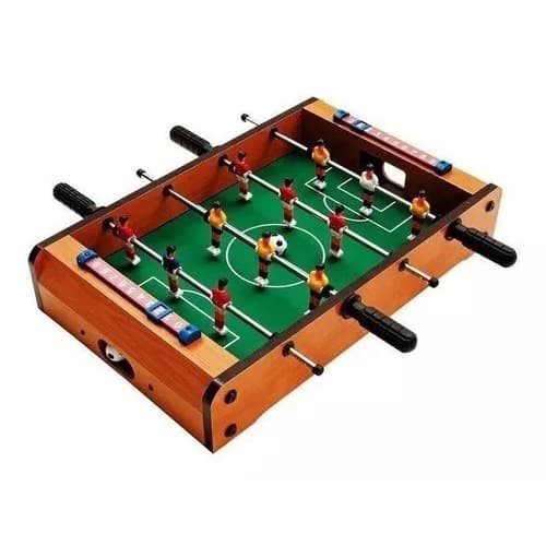 Mesa de pebolim mini DM Toys DMT5081 com bolas incluídas + brinde livro de colorir