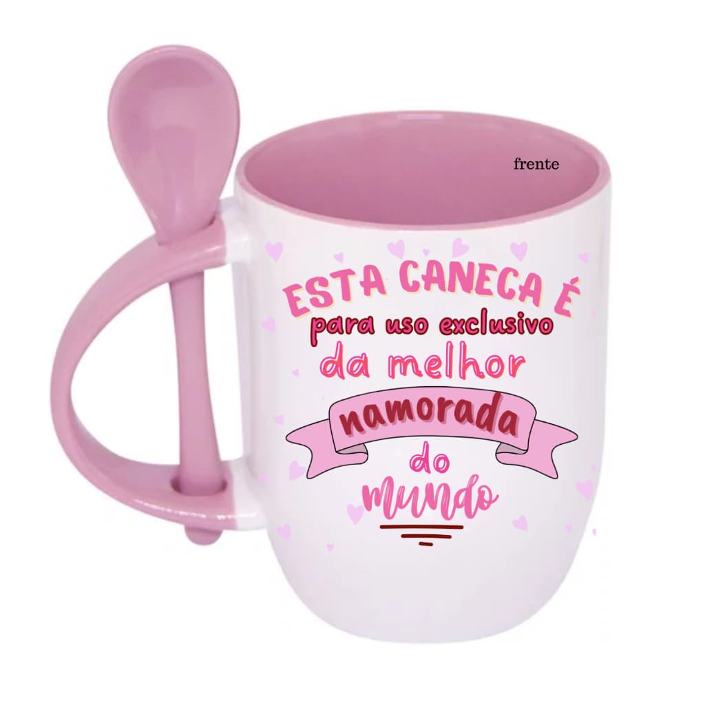 caneca personalizada caneca com colher/essa caneca é para uso exclusivo da melhor namorada do mundo
