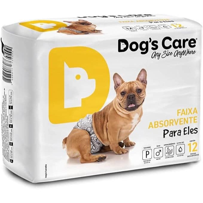 Fralda Higiênica Descart. Cães Dogs Care - Macho P - 12, 24, 36, 48, 60 unid.