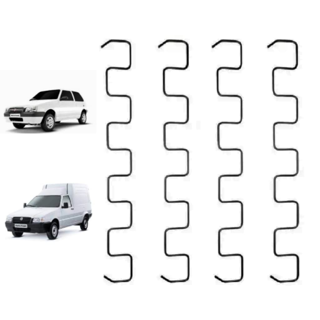 Kit 4 Molas Assento Banco Dianteiro Fiat Uno Palio Fiorino Elba