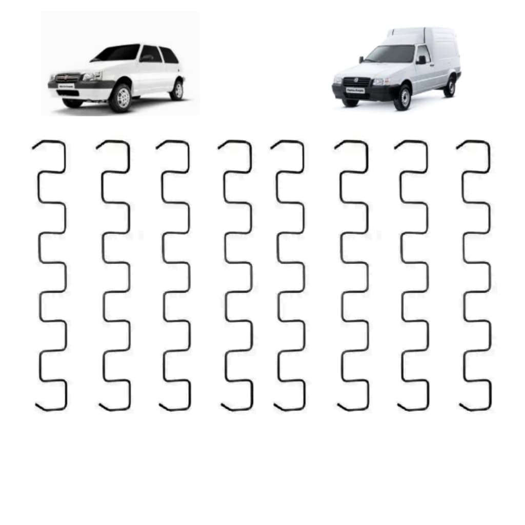 Kit 8 Molas Assento Banco Dianteiro Fiat Uno Palio Fiorino Elba