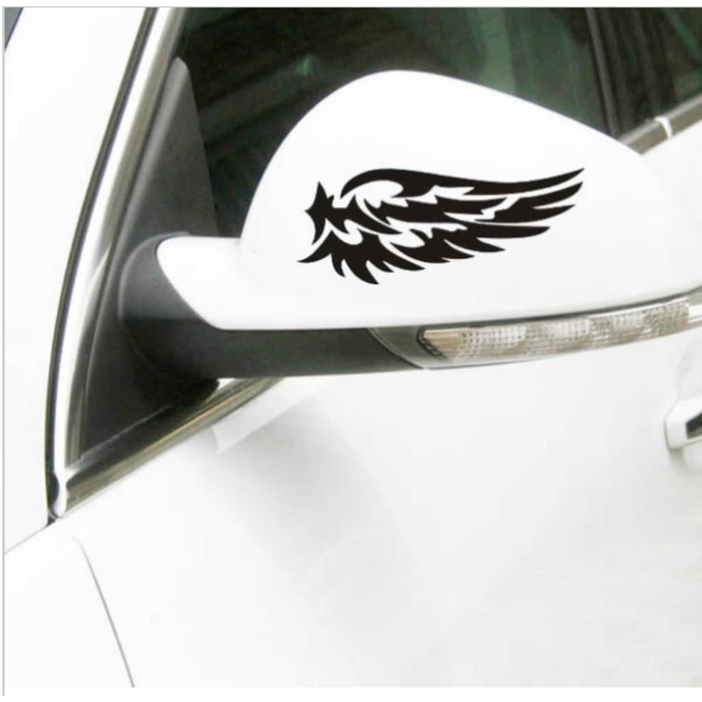 Adesivo Retrovisor ou tanque de moto Asas de Anjo dois tamanhos disponíveis Carro Moto Caminhonete