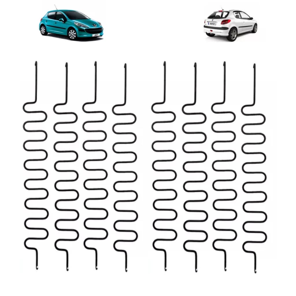 Kit 12 Molas Assento Banco Dianteiro Peugeot 206 207