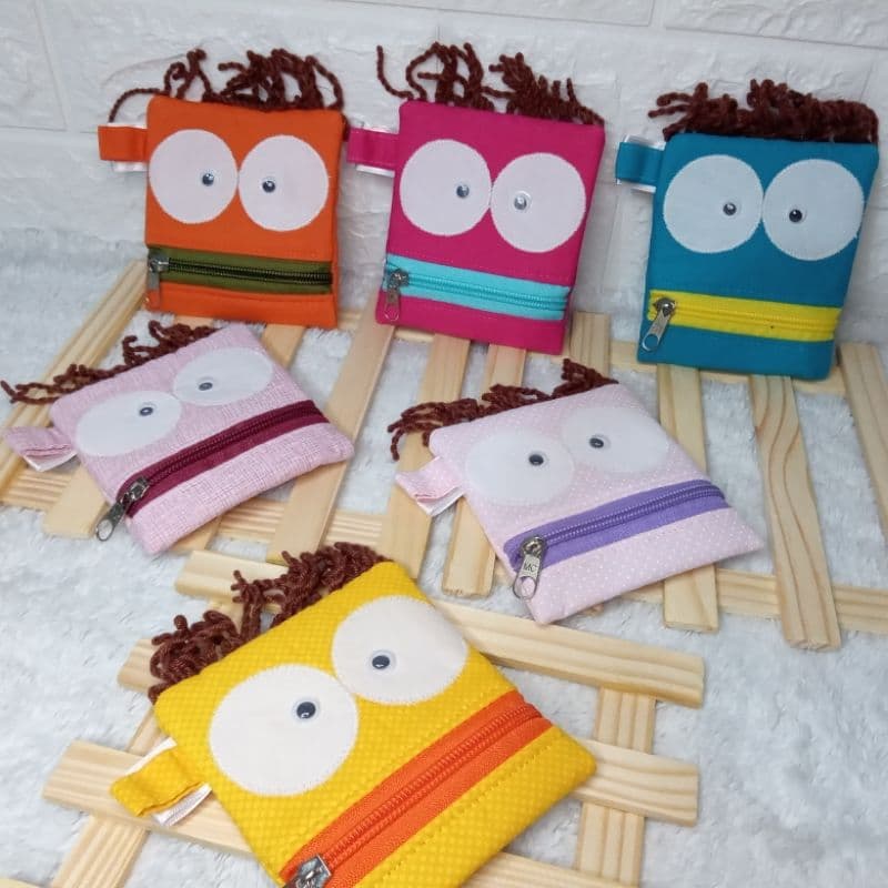 Porta moedas niqueleira bolsinha multiuso em tecido bolsinha infantil