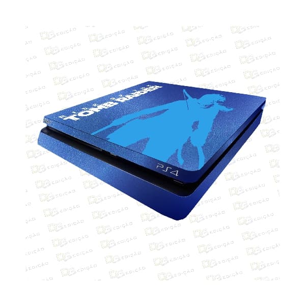 Skin Ps4 Slim Azul Metálico - Tomb Raider