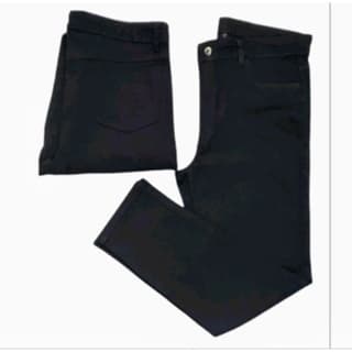 Calça Sarja Preta Masculina Tradicional Corte Reto Plus Size até o 60
