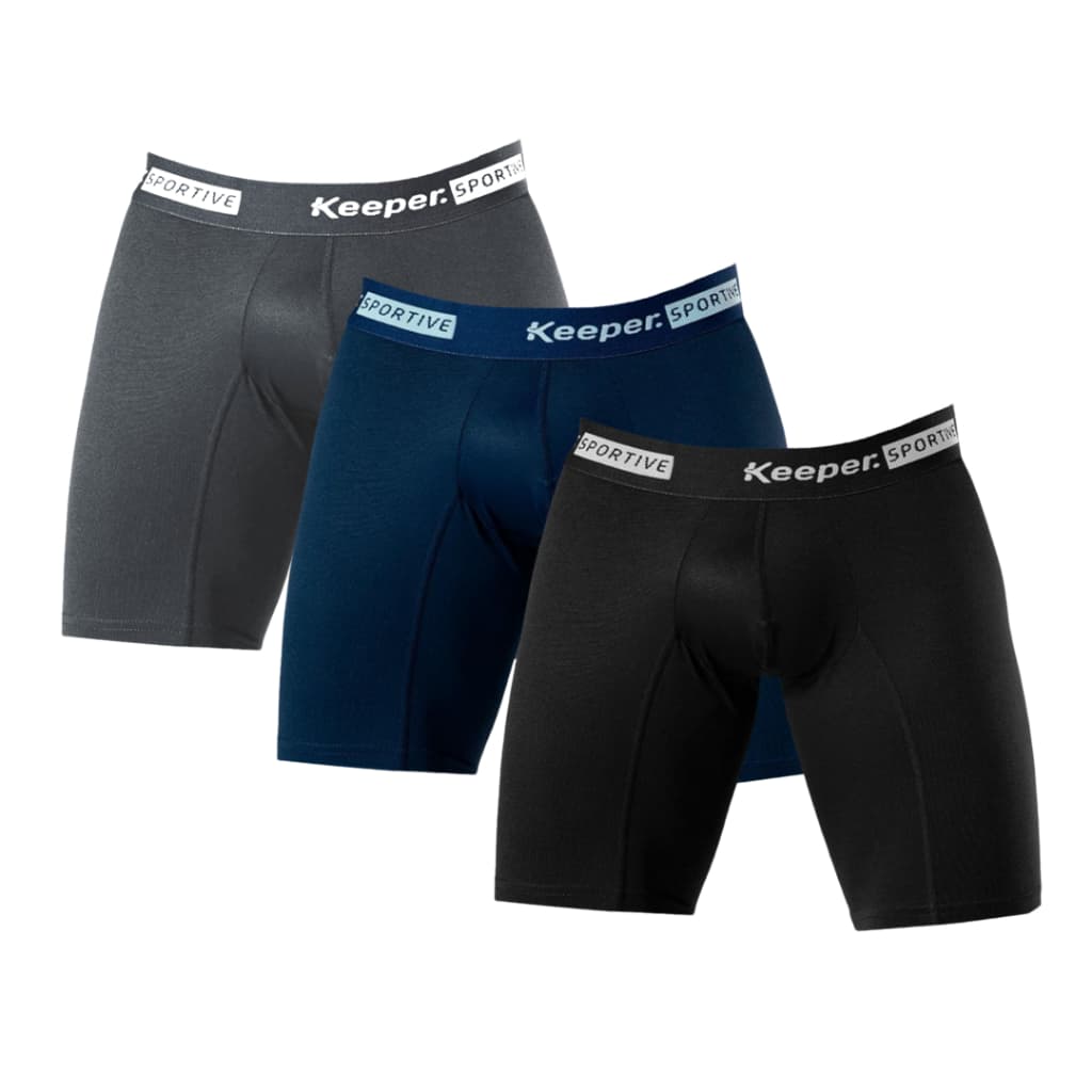 Kit 3 Cuecas Long Leg Longa Esportiva Anti Assadura Bike Esportes Corrida