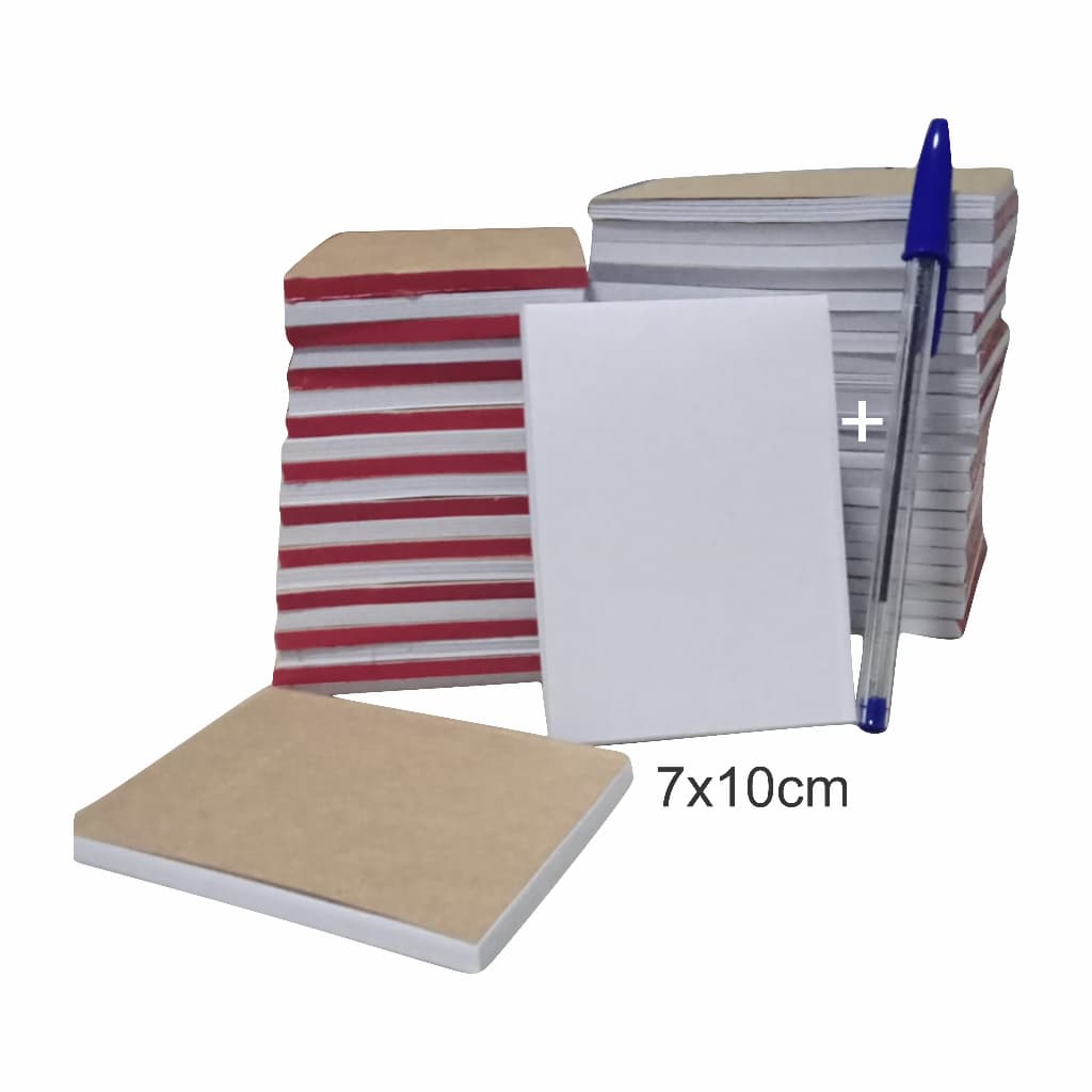 30 Blocos com 50 folhas cada (Tam. 7x10cm) para Anotação, Rascunho, folha em branco (sem pauta)