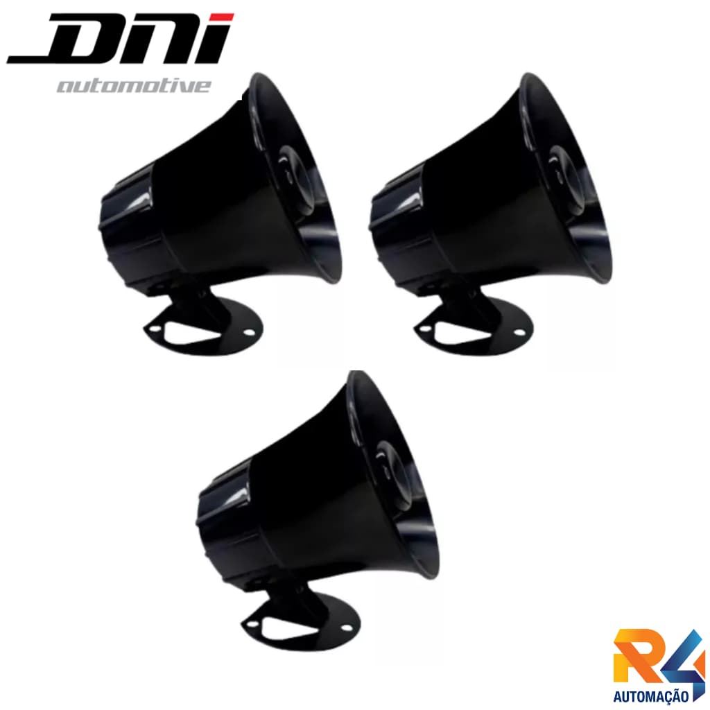 Kit 3x Sirene Para Moto e Carro De Vigia Noturno Alarme de Residência DNI - Dni3300