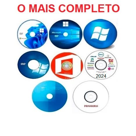 Dvd Cd Windows 11 10 8.1 7 xp office programs e driver bootavel completo
