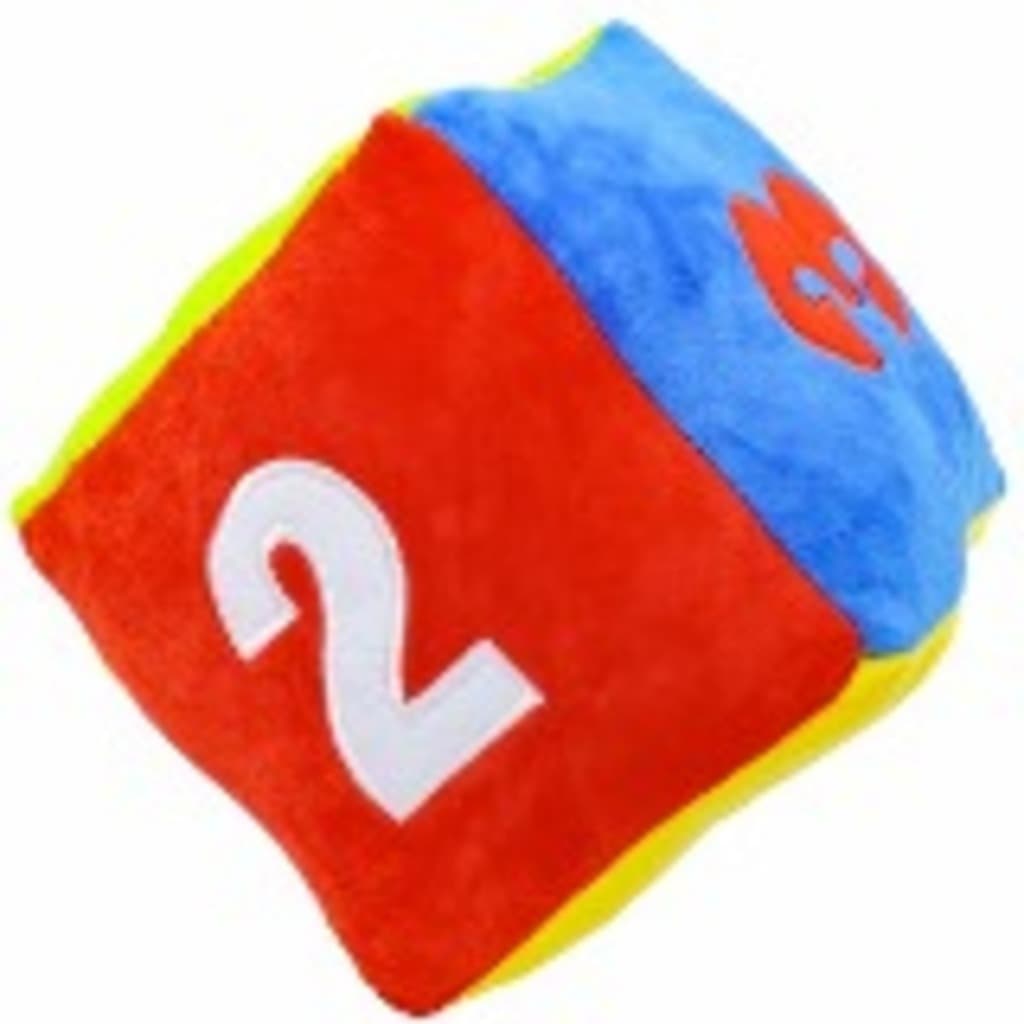 Dado Gigante Em Pelúcia Macio Com Números Educativo Colorido Lavável Com Zíper Tamanho 30X30X30 CM.