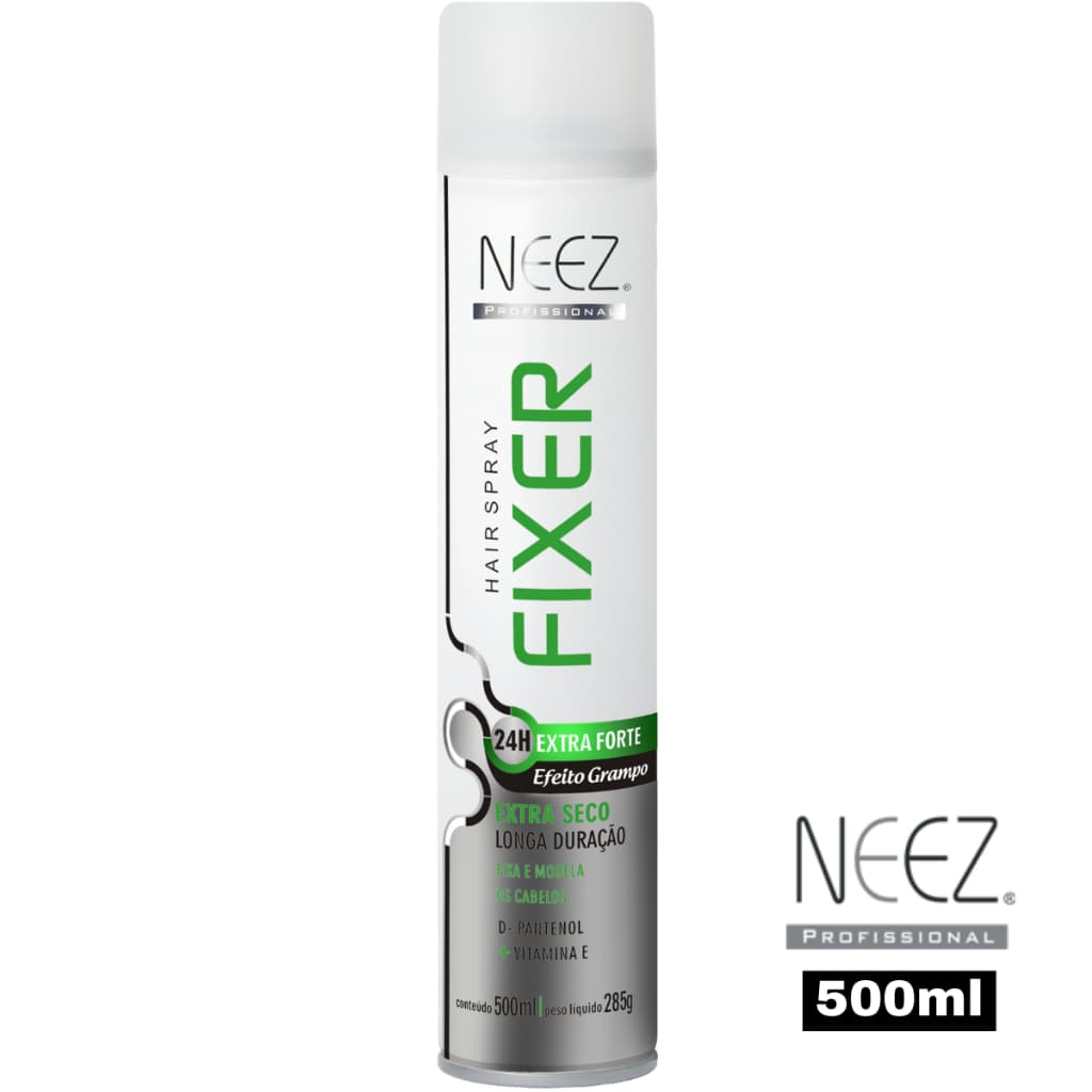 Spray Efeito Grampo Fixador De Cabelo Extra forte 500ml Neez