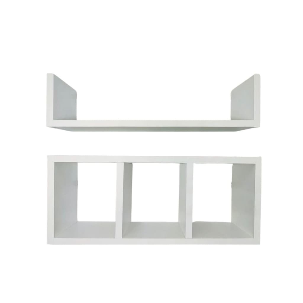 2 Nichos Em MDF Branco Decoração De Banheiro Com Divisórias Instalação Invisível Enviamos Montado.