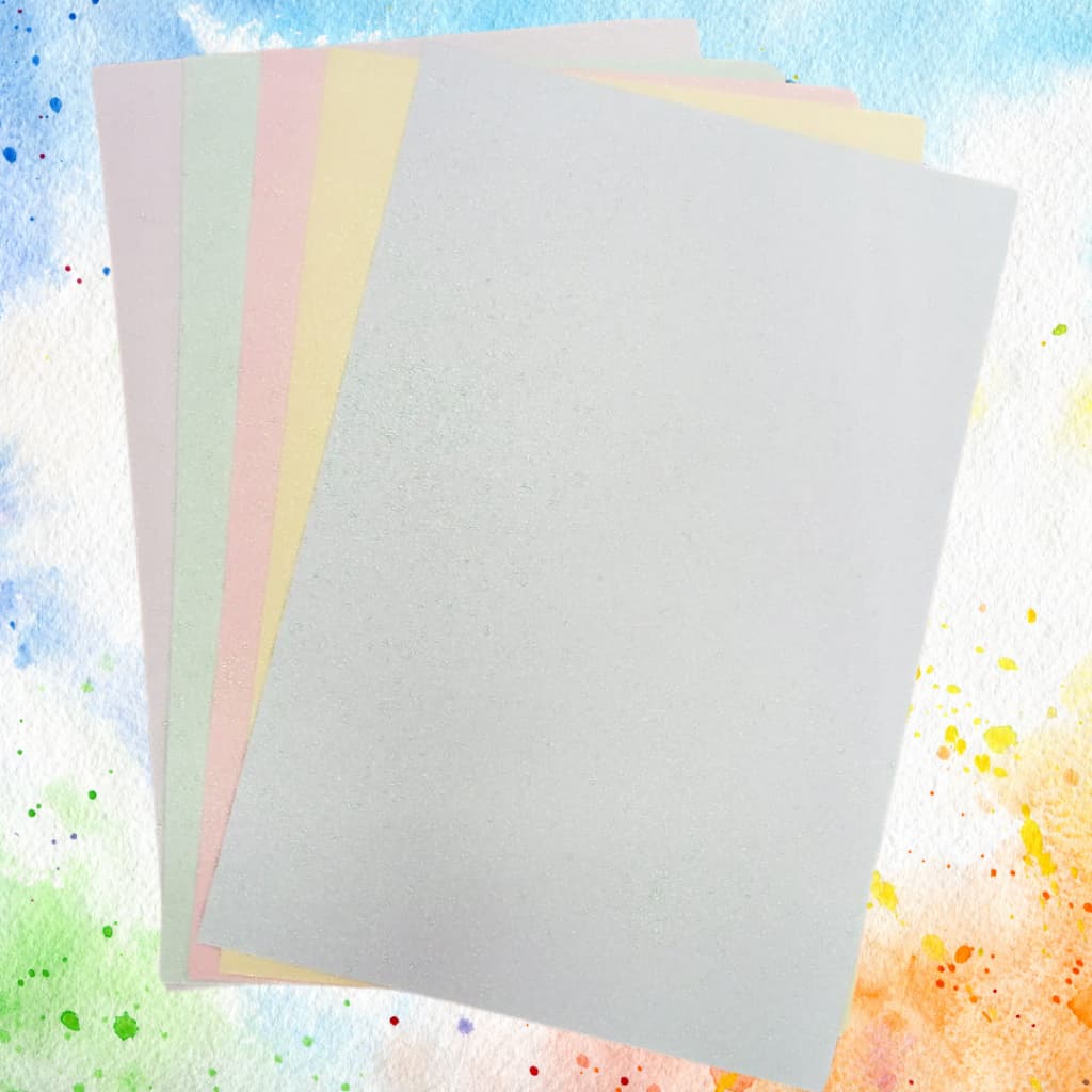Pacote de Eva Com 5 Folhas 40x60cm - Glitter - Pastel - Make + SORTIDAS.