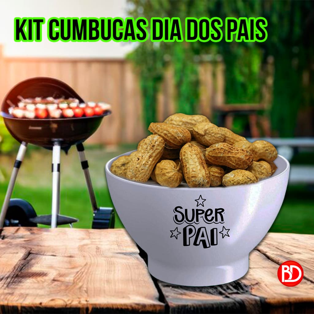 KIT COM 10 CUMBUCAS PLASTICA PERSONALIZADA SUPER PAI 700ML (BRANCA)