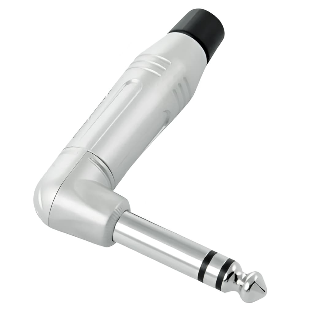 Plug P10 Em L 90 Graus Stereo Prof. Macho De Cabo - P10 90