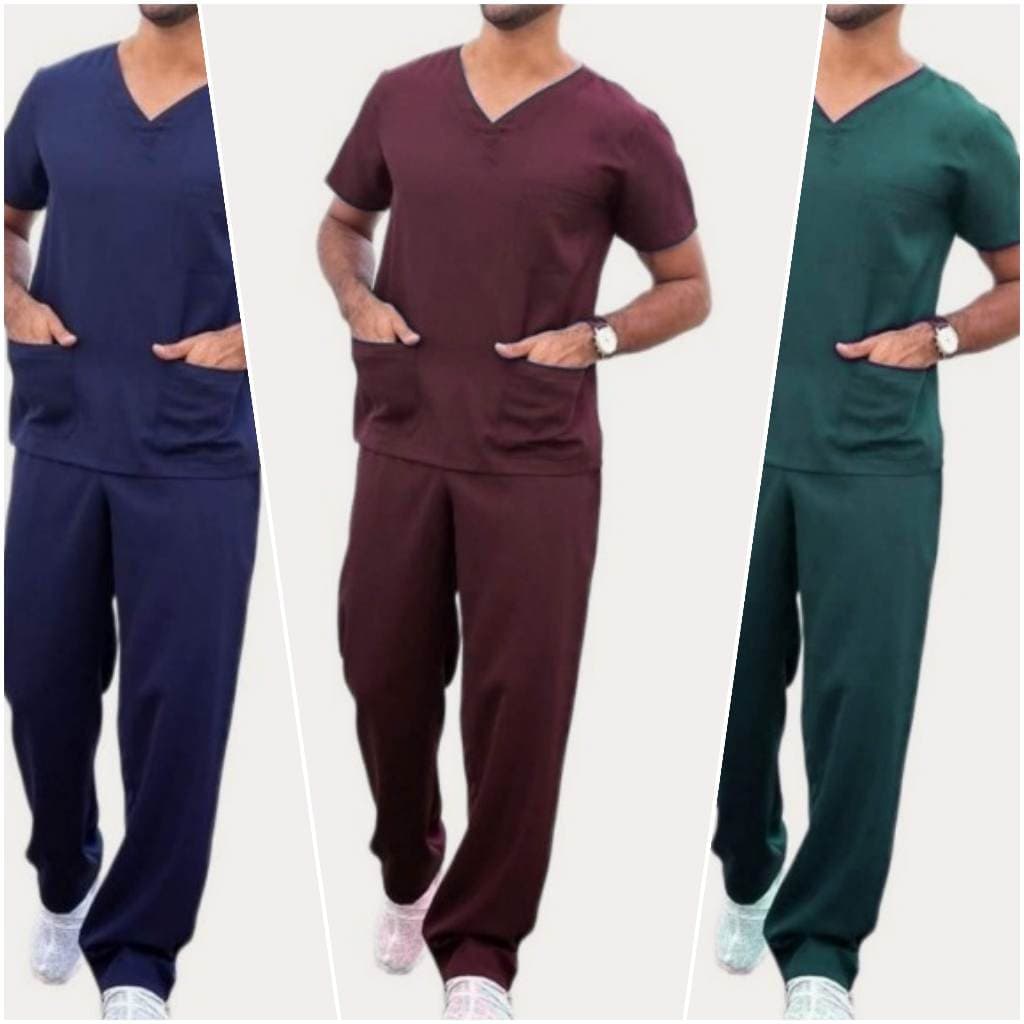 Conjunto Pijama Cirurgico Scrub Masculino em Gabardine