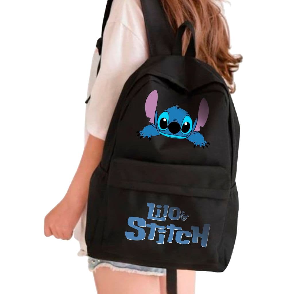 Mochila e Estojo Stitch Viagem Passeio  Escolar Reforçada