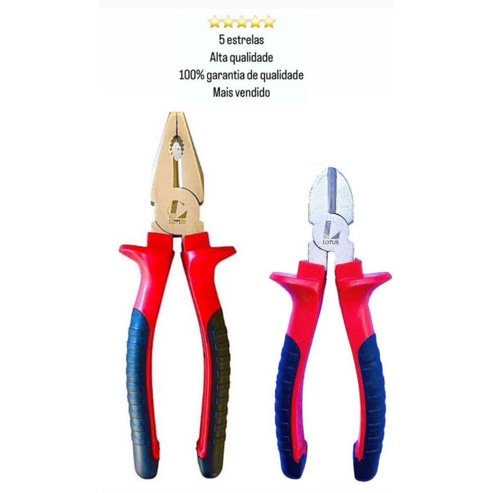 Kit Alicate Universal 8" e Alicate Corte 6" Profissional