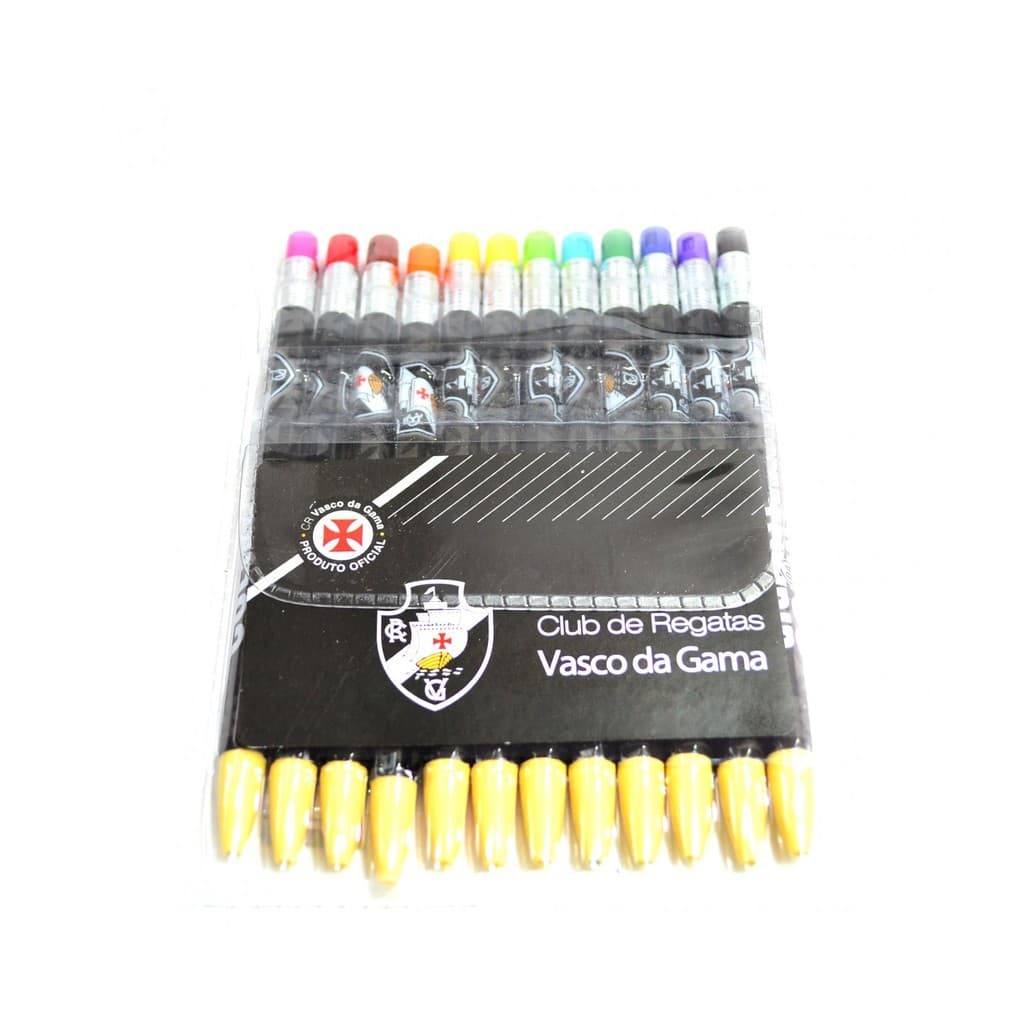 Lapiseira Vasco Da Gama Kit Com 12 Unidades Coloridas Promoção Relâmpago
